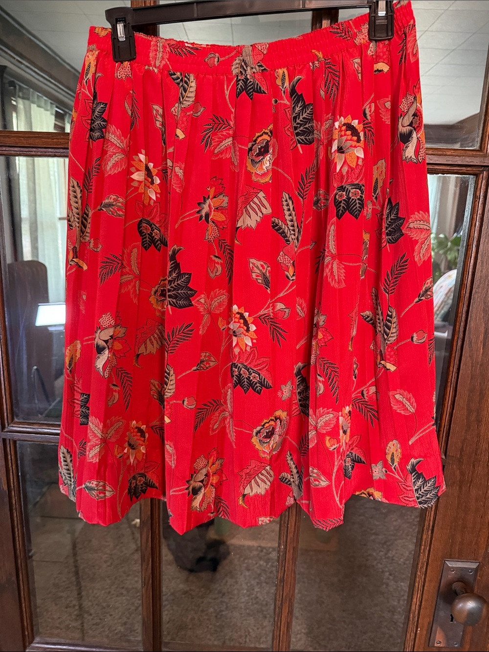 Alfred Dunner Red Floral Circle Skirt